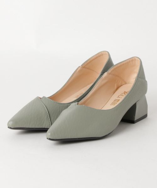 STYLEBLOCK（スタイルブロック）の「チャンキーヒールポインテッドトゥパンプス（パンプス・レディース・ブラック/ベージュ/イエロー/グリーン・40/38/39/35/36/37/34）」の10枚目の写真