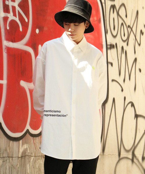 ポ*ー様 UNUSED ビッグシルエットシャツ　サイズ3 SITRY シャツ Oversize Drop shoulder Regular collar shirt