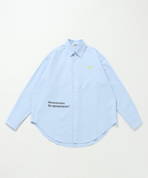 ポ*ー様 UNUSED ビッグシルエットシャツ　サイズ3 RED CAP GIRL シャツ 「PEZ × GIRL」コラボ 25SS 無地