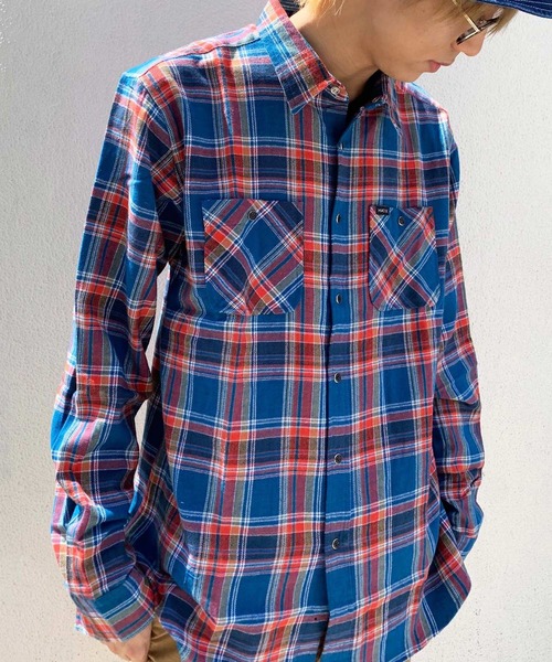 MATIX(マティックス)の「MATIX Check Pattern Shirts/マティックス チェック柄 シャツ(シャツ/ブラウス)」|ブルー