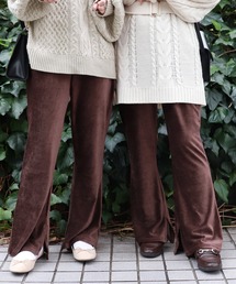 PairPair | ベロアスリット入りフレアパンツ(その他パンツ)