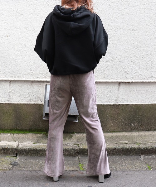 PairPair（ペアペア）の「ベロアスリット入りフレアパンツ（その他パンツ・レディース・ブラック/その他/ブラウン系その他・FREE）」の9枚目の写真
