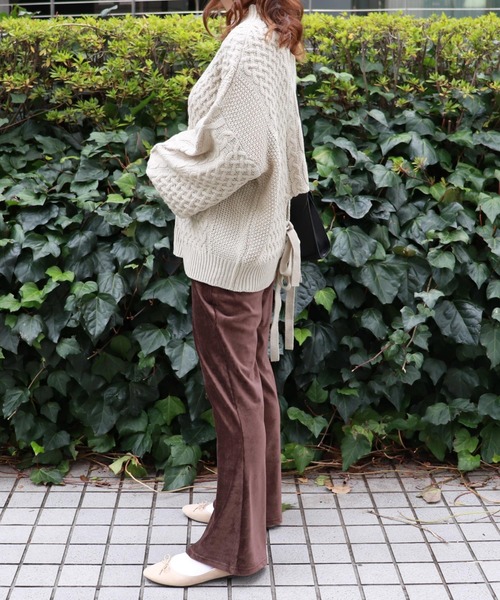 PairPair（ペアペア）の「ベロアスリット入りフレアパンツ（その他パンツ・レディース・ブラック/その他/ブラウン系その他・FREE）」の11枚目の写真