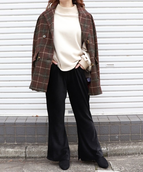 PairPair（ペアペア）の「ベロアスリット入りフレアパンツ（その他パンツ・レディース・ブラック/その他/ブラウン系その他・FREE）」の13枚目の写真