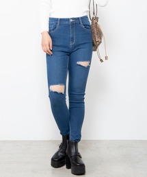 WEGO | WEGO/ダメージハイウエストスキニーパンツ(デニムパンツ)