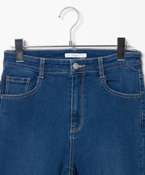 WEGO（ウィゴー）の「WEGO/ダメージハイウエストスキニーパンツ（デニムパンツ・レディース・ブラック/インディゴブルー/コバルトブルー/ブラック系その他・MEDIUM/LARGE/SMALL）」の6枚目の写真