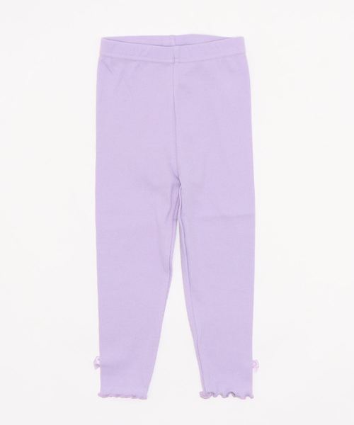 Catherine Cottage（キャサリンコテージ）の「リブメロウレギンス　10分丈（レギンス/スパッツ・キッズ・チャコールグレー/ブラック/ベージュ/ネイビー/アイボリー/スモークピンク/ライラック/グリーン/サンドグレー/杢グレー・90/100/110/120/130/140/150）」の9枚目の写真