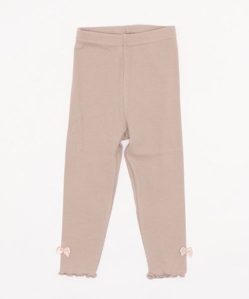 Catherine Cottage（キャサリンコテージ）の「リブメロウレギンス　10分丈（レギンス/スパッツ・キッズ・チャコールグレー/ブラック/ベージュ/ネイビー/アイボリー/スモークピンク/ライラック/グリーン/サンドグレー/杢グレー・90/100/110/120/130/140/150）」の10枚目の写真