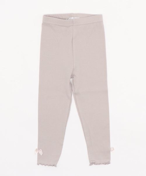 Catherine Cottage（キャサリンコテージ）の「リブメロウレギンス　10分丈（レギンス/スパッツ・キッズ・チャコールグレー/ブラック/ベージュ/ネイビー/アイボリー/スモークピンク/ライラック/グリーン/サンドグレー/杢グレー・90/100/110/120/130/140/150）」の15枚目の写真