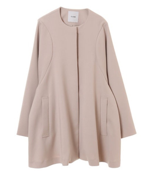 CLANE（クラネ）の「SCOOP SLEEVE FLARE COAT（ノーカラージャケット
