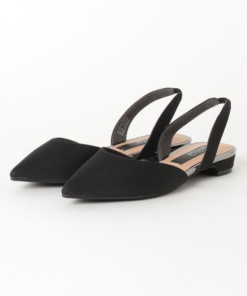 NUOVO(ヌオーヴォ)の「NUOVO ヌオーヴォ パンプス メイクアップミー B-ST POINTED 2 バレエ ストラップ ポインテッド2cm NE30225 BLACK(パンプス・レディース・ブラック・25.0cm/23.5cm/24.0cm/23.0cm/24.5cm/22.5cm)」の1枚目の写真