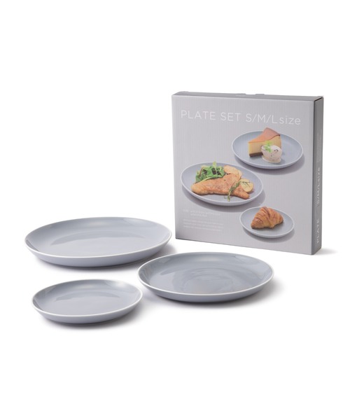 Francfranc（フランフラン）の「オルディ プレートセット （S・M・Lサイズ3点セット） グレー（食器・レディース・グレー・FREE）」の4枚目の写真