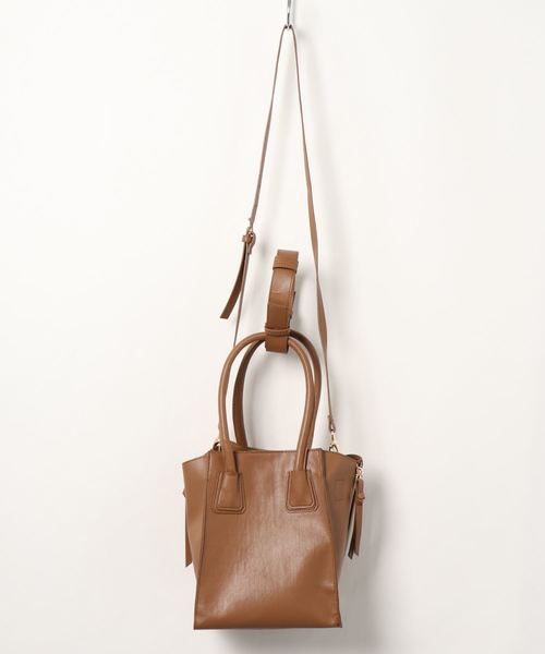 DouDou(ドゥドゥ)の「サイドジップトートバッグ(ショルダーバッグ・レディース・ブラウン/ブラック/グレイッシュベージュ・FREE)」の2枚目の写真