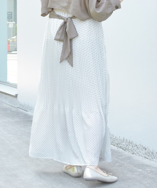 PairPair（ペアペア）の「アソートプリーツスカート（スカート・レディース・オフホワイト/ライトグリーン・FREE）」の8枚目の写真