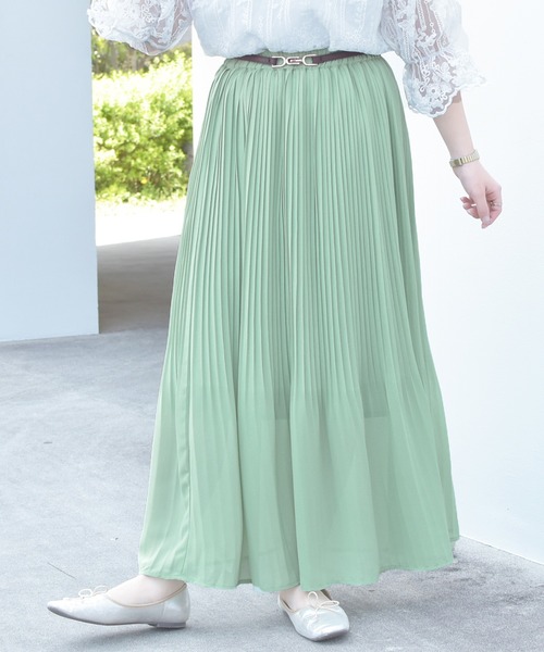 PairPair（ペアペア）の「アソートプリーツスカート（スカート・レディース・オフホワイト/ライトグリーン・FREE）」の5枚目の写真