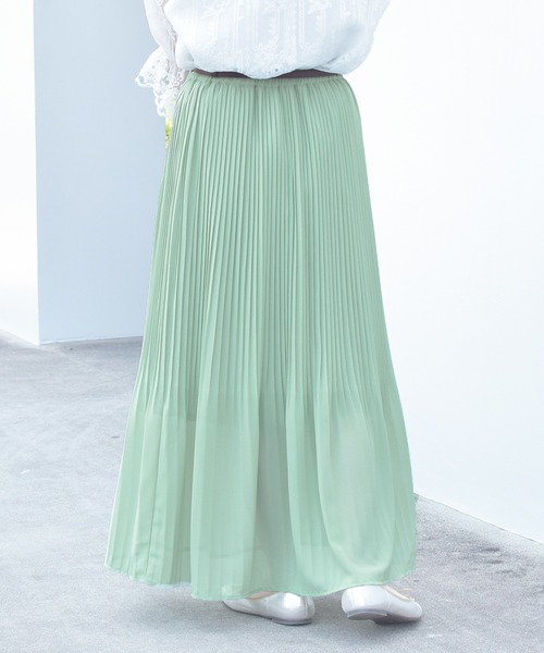 PairPair（ペアペア）の「アソートプリーツスカート（スカート・レディース・オフホワイト/ライトグリーン・FREE）」の13枚目の写真