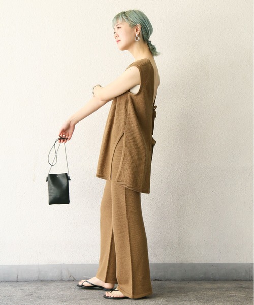 notch.(ノッチ)の「ニットワイドパンツ(その他パンツ・レディース・ブラック/オリーブ/ブラウン/レンガ・M)」の18枚目の写真