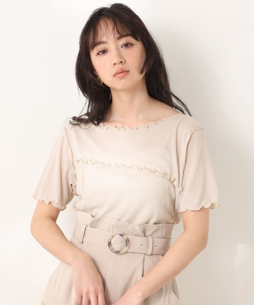 one after another NICE CLAUP（ワンアフターアナザーナイスクラップ）の「メローTシャツ（Tシャツ/カットソー・レディース・アイボリー/モカ/ベージュ/ブルー・FREE）」の10枚目の写真