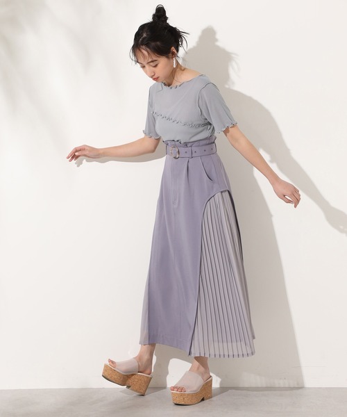 one after another NICE CLAUP（ワンアフターアナザーナイスクラップ）の「メローTシャツ（Tシャツ/カットソー・レディース・アイボリー/モカ/ベージュ/ブルー・FREE）」の14枚目の写真