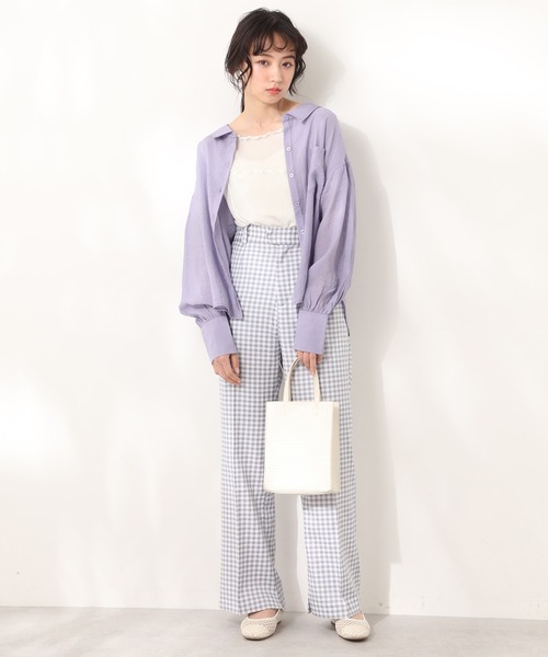 one after another NICE CLAUP（ワンアフターアナザーナイスクラップ）の「メローTシャツ（Tシャツ/カットソー・レディース・アイボリー/モカ/ベージュ/ブルー・FREE）」の11枚目の写真