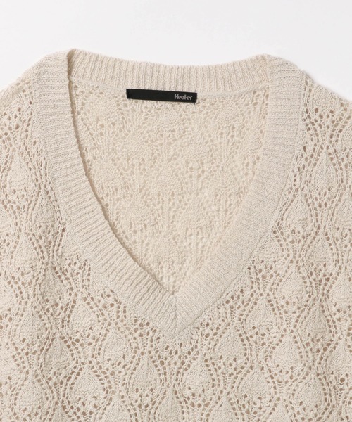 Heather（ヘザー）の「クロップドニットベスト　887354（ベスト・レディース・アイボリー/ベージュ系その他/ピンク系その他・FREE）」の8枚目の写真
