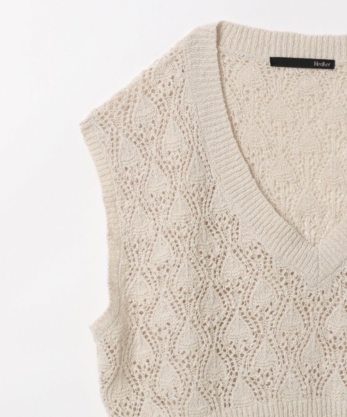 Heather（ヘザー）の「クロップドニットベスト　887354（ベスト・レディース・アイボリー/ベージュ系その他/ピンク系その他・FREE）」の9枚目の写真