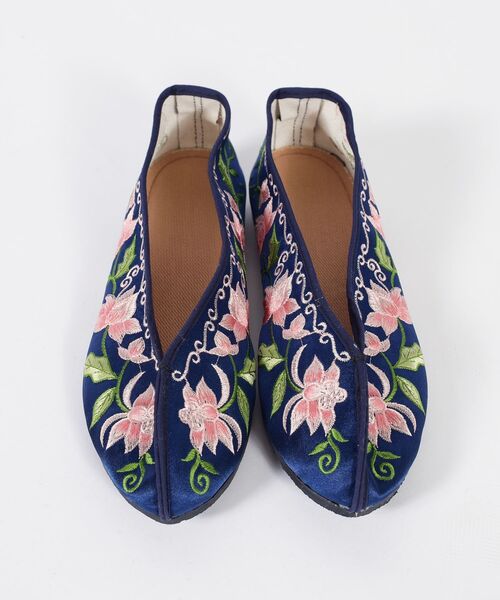 SHIPS(シップス)の「エンブロイダリーサテンシューズ◆(バレエシューズ・レディース・オフホワイト/ブラック/ライトグレー/ブルー/グリーン/ゴールド・30/40/50)」の17枚目の写真