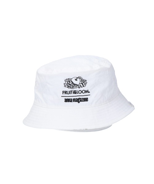 FRUIT OF THE LOOM（フルーツオブザルーム）の「【FRUIT OF THE LOOM/フルーツオブザルーム】 FTL x ANNA REVERSIBLE BUCKET HAT/アンナマガジンコラボリバーシブルハット（ハット・メンズ・ホワイト/ブラック/ブラウン・FREE）」の3枚目の写真