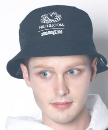 【FRUIT OF THE LOOM/フルーツオブザルーム】 FTL x ANNA REVERSIBLE BUCKET HAT/アンナマガジンコラボリバーシブルハット