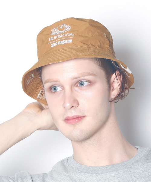 FRUIT OF THE LOOM（フルーツオブザルーム）の「【FRUIT OF THE LOOM/フルーツオブザルーム】 FTL x ANNA REVERSIBLE BUCKET HAT/アンナマガジンコラボリバーシブルハット（ハット・メンズ・ホワイト/ブラック/ブラウン・FREE）」の6枚目の写真