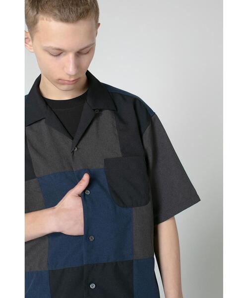 MONKEY TIME（モンキータイム）の「＜monkey time＞ PE/TRO PATCH WORK OPN SHT/シャツ（シャツ/ブラウス・メンズ・その他1・X-LARGE/LARGE/SMALL/MEDIUM）」の2枚目の写真