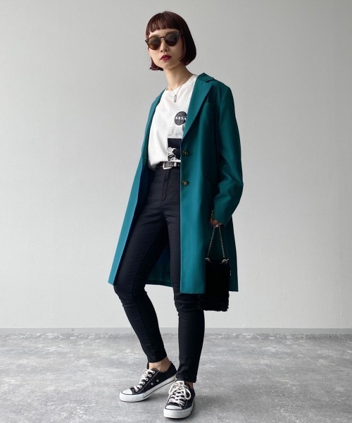 PAGEBOY（ページボーイ）の「バックスリット チュニックテーラージャケット【セットアップ】（テーラードジャケット・レディース・ブラック/グレイッシュベージュ/ブルー系その他・FREE）」の12枚目の写真