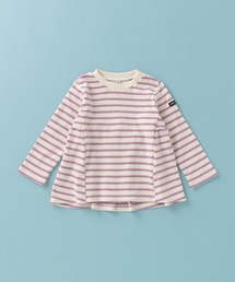 petit main | 後ろギャザーボーダーTシャツ(Tシャツ/カットソー)