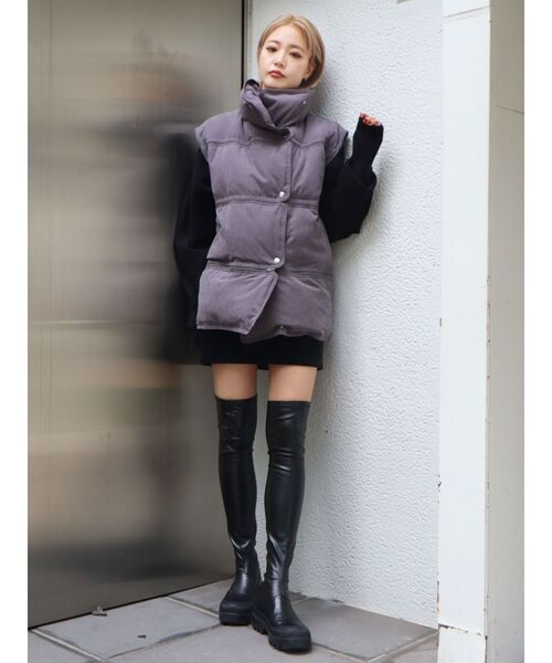 EMODA（エモダ）の「コンパクトソフトニット（ニット/セーター・レディース・ホワイト/ブラック/カーキ/ブルー・FREE）」の8枚目の写真