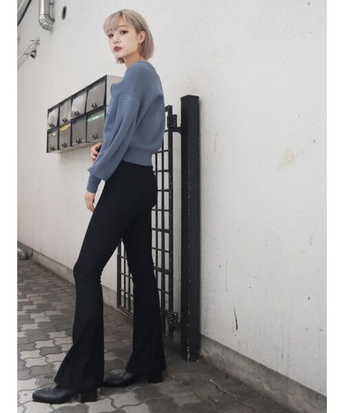 EMODA（エモダ）の「コンパクトソフトニット（ニット/セーター・レディース・ホワイト/ブラック/カーキ/ブルー・FREE）」の14枚目の写真