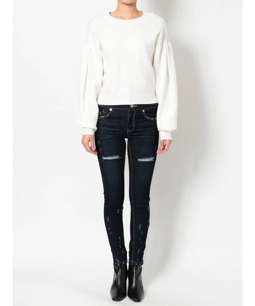 EMODA（エモダ）の「コンパクトソフトニット（ニット/セーター・レディース・ホワイト/ブラック/カーキ/ブルー・FREE）」の17枚目の写真