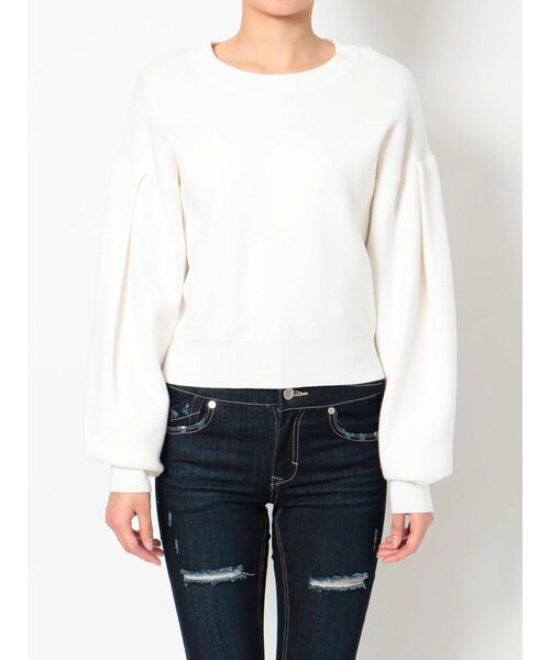 EMODA（エモダ）の「コンパクトソフトニット（ニット/セーター・レディース・ホワイト/ブラック/カーキ/ブルー・FREE）」の18枚目の写真