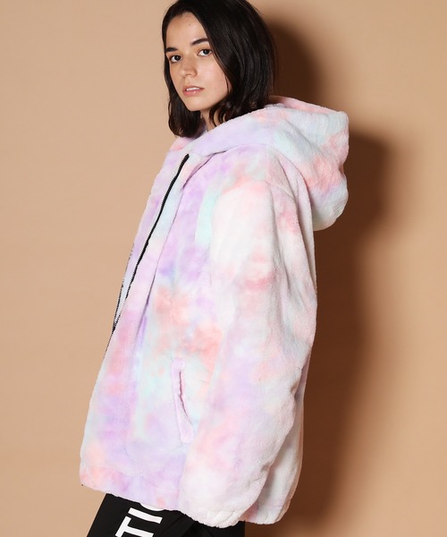 GALLIS ADDICTION（ガリスアディクション）の「GAタイダイフードファーブルゾン（ブルゾン・メンズ・ブラック/ピンク/ブルー・M/L）」の19枚目の写真