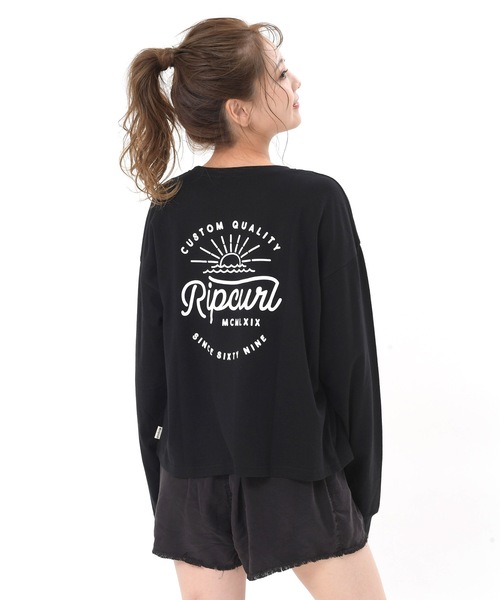 セール Rip Curl リップカール レディース バックプリント Tシャツ 長袖 ロンt サーフカジュアル ビックシルエット Tシャツ カットソー Rip Curl リップカール のファッション通販 Zozotown