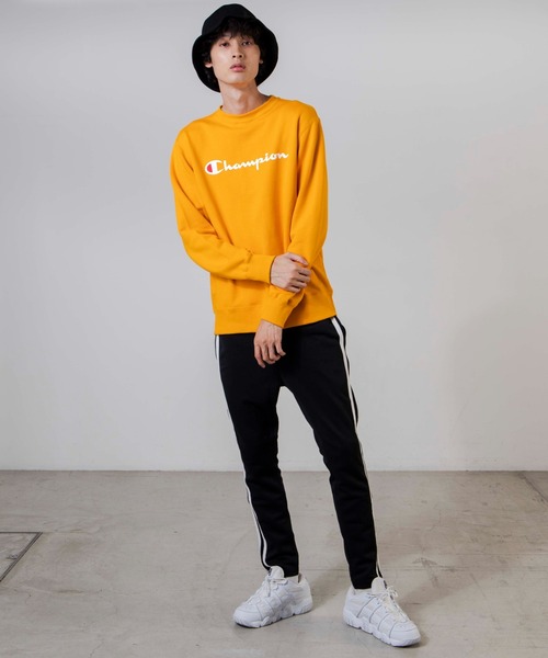 Champion（チャンピオン）の「WEGO/Champion 裏毛ロゴプルオーバー（スウェット・メンズ・ブラック/イエロー・MEDIUM/LARGE/X-LARGE）」の7枚目の写真