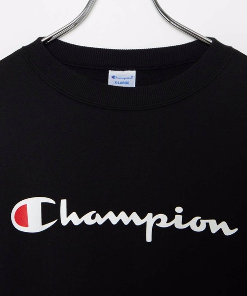 Champion（チャンピオン）の「WEGO/Champion 裏毛ロゴプルオーバー（スウェット・メンズ・ブラック/イエロー・MEDIUM/LARGE/X-LARGE）」の12枚目の写真