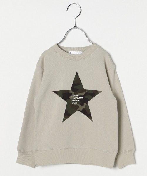 GLOBAL WORK（グローバルワーク）の「【キッズ】グラフィッククルースウェット/885360（スウェット・キッズ・チャコールグレー/スカイブルー/ブラック/ダークブラウン/ベージュ/カーキ/ライトグリーン/その他/ダークグレー/ワインレッド/アイボリー/グレー系その他/ブルー系その他/ブラック系その他/ベージュ系その他3/ダークグリーン/グレー系その他6/ライトブルー・110cm/100cm/120cm/130cm/140cm）」の9枚目の写真