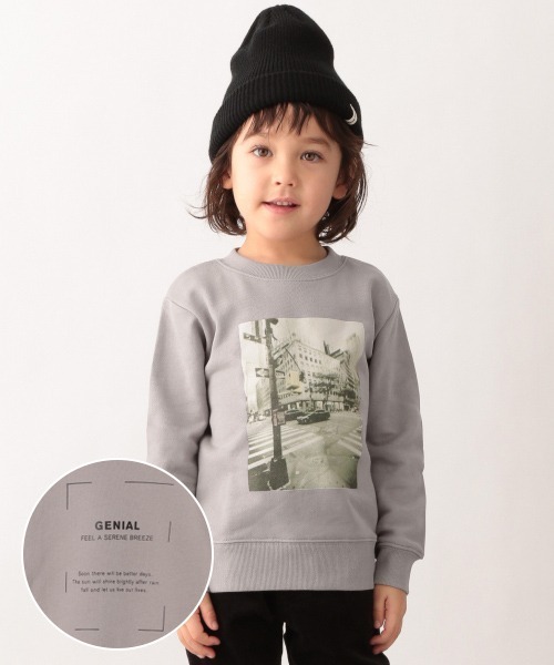 GLOBAL WORK（グローバルワーク）の「【キッズ】グラフィッククルースウェット/885360（スウェット・キッズ・チャコールグレー/スカイブルー/ブラック/ダークブラウン/ベージュ/カーキ/ライトグリーン/その他/ダークグレー/ワインレッド/アイボリー/グレー系その他/ブルー系その他/ブラック系その他/ベージュ系その他3/ダークグリーン/グレー系その他6/ライトブルー・110cm/100cm/120cm/130cm/140cm）」の10枚目の写真