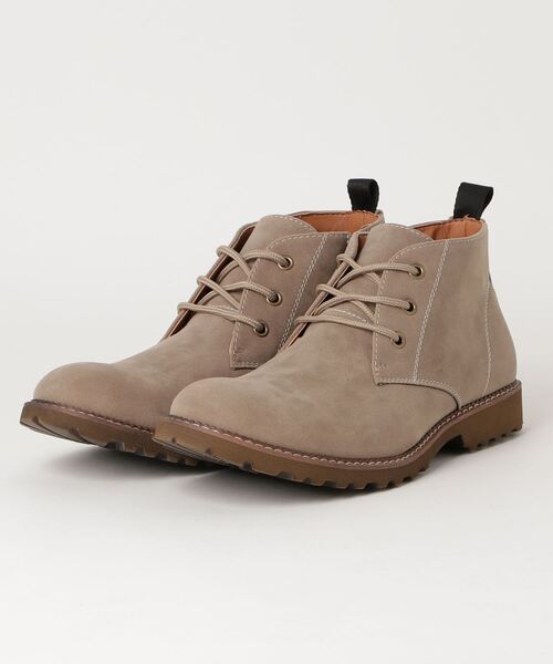 TopIsm(トップイズム)の「ZIP付き軽量チャッカブーツ(ブーツ・メンズ・ブラック系その他/グレー系その他/ベージュ系その他/ブラック・26/25.5/26.5/27/28)」の4枚目の写真