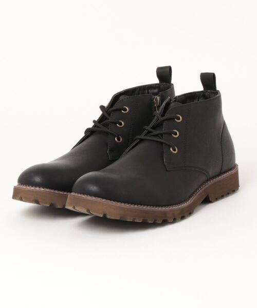 TopIsm(トップイズム)の「ZIP付き軽量チャッカブーツ(ブーツ・メンズ・ブラック系その他/グレー系その他/ベージュ系その他/ブラック・26/25.5/26.5/27/28)」の2枚目の写真
