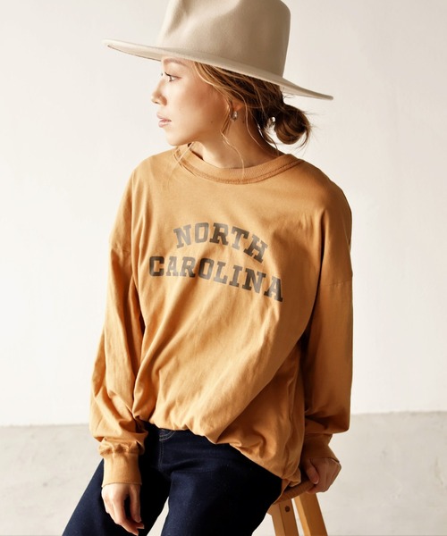 Auntie Rosa Holiday（アンティローザホリデー）の「2WAYリバーシブルレイヤードロンTEE（Tシャツ/カットソー・レディース・チャコールグレー/ベージュ・FREE）」の2枚目の写真