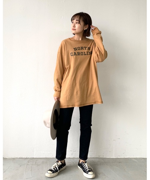Auntie Rosa Holiday（アンティローザホリデー）の「2WAYリバーシブルレイヤードロンTEE（Tシャツ/カットソー・レディース・チャコールグレー/ベージュ・FREE）」の7枚目の写真