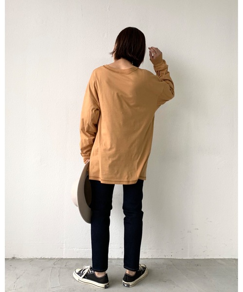 Auntie Rosa Holiday（アンティローザホリデー）の「2WAYリバーシブルレイヤードロンTEE（Tシャツ/カットソー・レディース・チャコールグレー/ベージュ・FREE）」の8枚目の写真