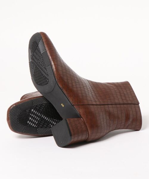 prose verse(プロズヴェール)の「スクエアトゥミドル丈ブーツ(ブーツ・レディース・ブラック/モカ/アイボリー/ブラウン・SMALL/MEDIUM/LARGE/LL)」の6枚目の写真