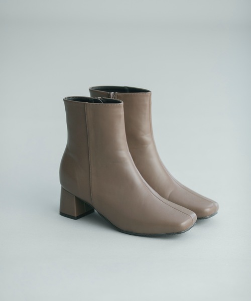 prose verse(プロズヴェール)の「スクエアトゥミドル丈ブーツ(ブーツ・レディース・ブラック/モカ/アイボリー/ブラウン・SMALL/MEDIUM/LARGE/LL)」の7枚目の写真